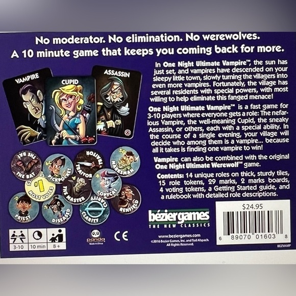 One Night Ultimate Vampire – Scary Fun Party Game for Kids & Families NWT - Picture 4 of 8